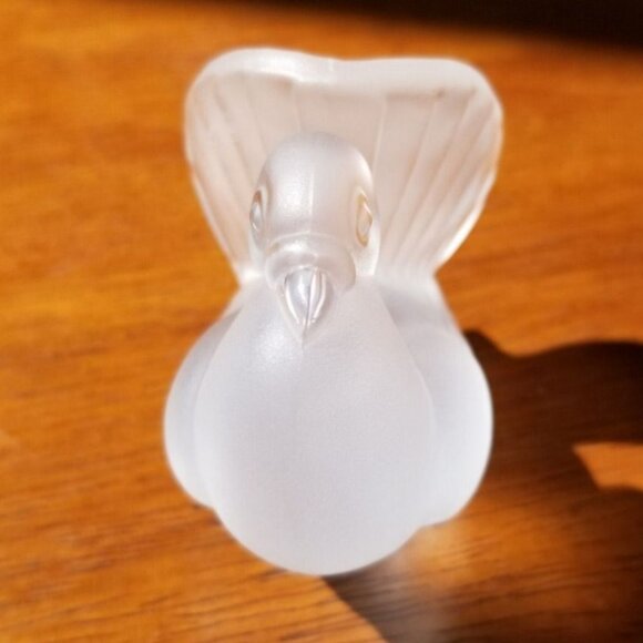 Cristal de Sevres Crystal Frosted Turkey Bird France Plumage Rare Thanksgiving - Picture 2 of 7